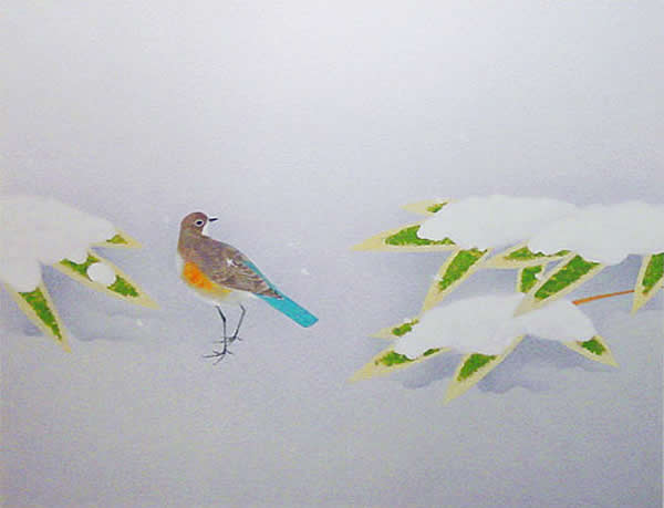Japanese Bird paintings and prints by Atsushi UEMIURA