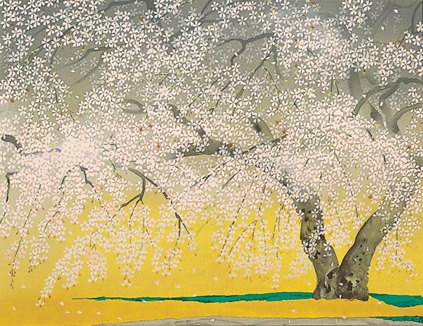 Fine Spring Weather, lithograph by Chinami NAKAJIMA