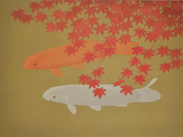 Japanese Maple or Autumn Colors paintings and prints by Chusaku OYAMA