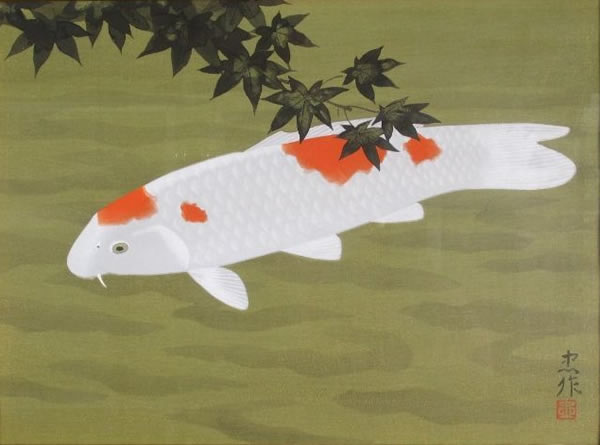 Japanese Carp paintings and prints by Chusaku OYAMA
