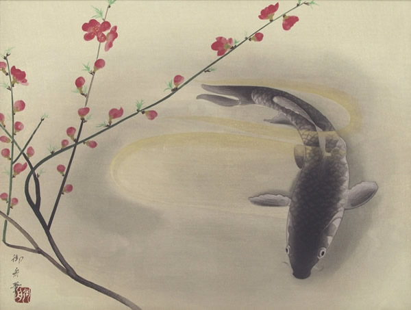 Japanese Plum Blossom paintings and prints by Gyoshu HAYAMI