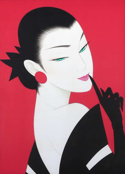 Japanese Woman paintings and prints by Ichiro TSURUTA