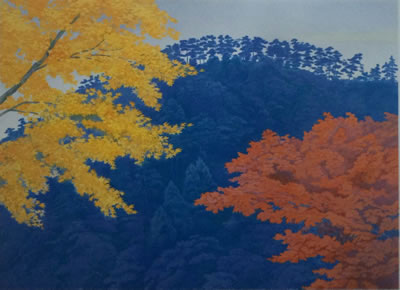 Autumn Colors, lithograph by Kaii HIGASHIYAMA