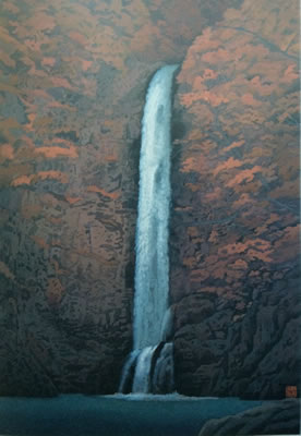 Japanese Waterfall paintings and prints by Kaii HIGASHIYAMA