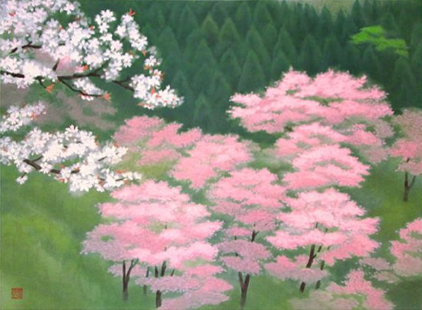 Japanese Spring paintings and prints by Kaii HIGASHIYAMA