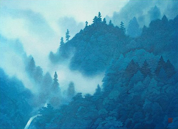 Clouds Rising in the Mountains, lithograph by Kaii HIGASHIYAMA