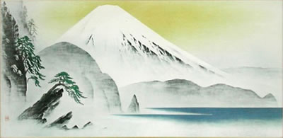 'Mount Fuji from Suruga' lithograph by Katashi OYAMA