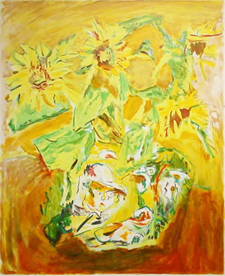 Japanese Sunflower paintings and prints by Kazumasa NAKAGAWA
