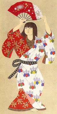 Japanese Bijin-ga or Beautiful Woman paintings and prints by Kohei MORITA