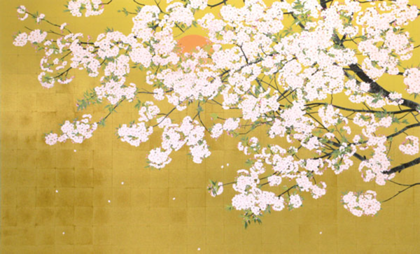 Full‐blown Spring, silkscreen by Koichi NABATAME