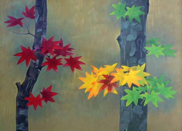 Japanese Autumn paintings and prints by Masaru MATSUMOTO