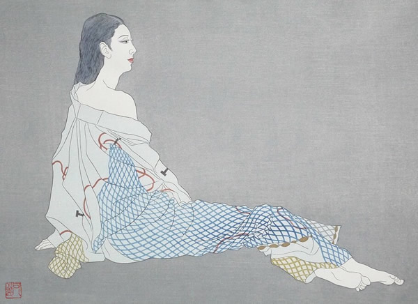 Japanese Kimono paintings and prints by Matazo KAYAMA