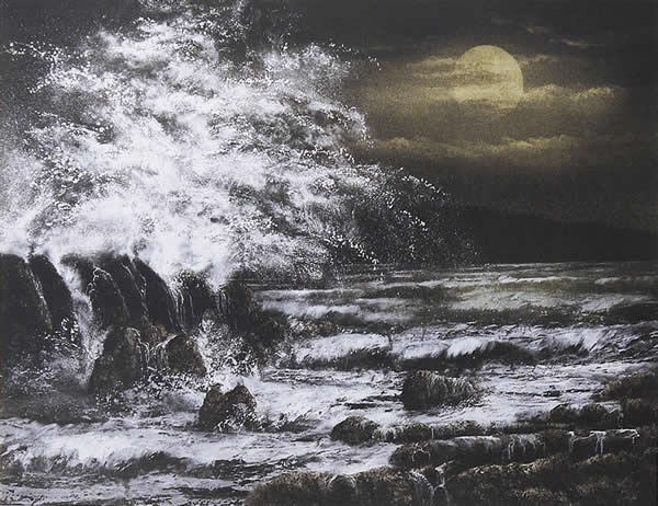 Japanese Wave paintings and prints by Nori SHIMIZU
