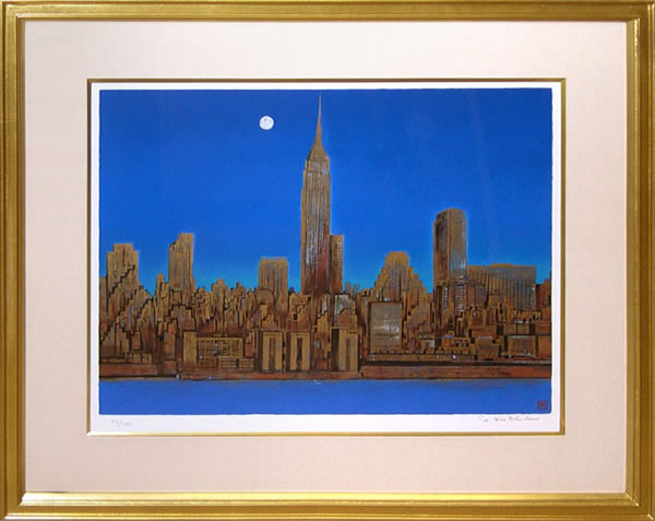 'New York' silkscreen by Reiji HIRAMATSU