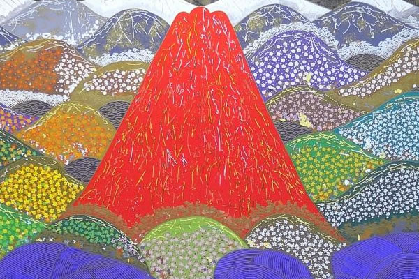 'Mt. Fuji from Tokai' silkscreen by Reiji HIRAMATSU