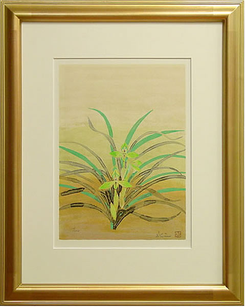 'Noble Orchid' silkscreen by Reiji HIRAMATSU