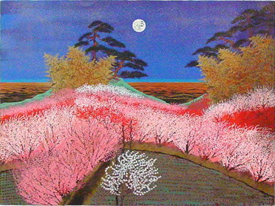 Japanese Spring paintings and prints by Reiji HIRAMATSU