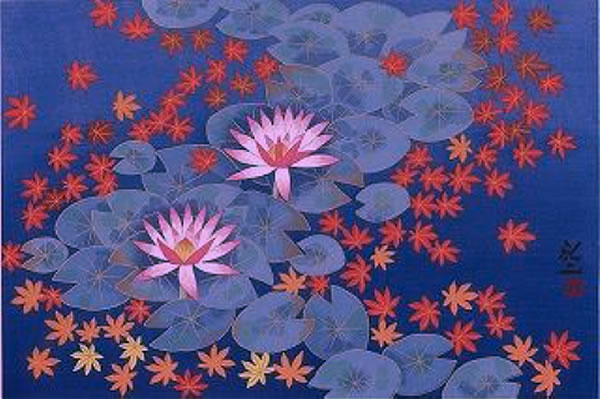 Japanese Pond paintings and prints by Reiji HIRAMATSU