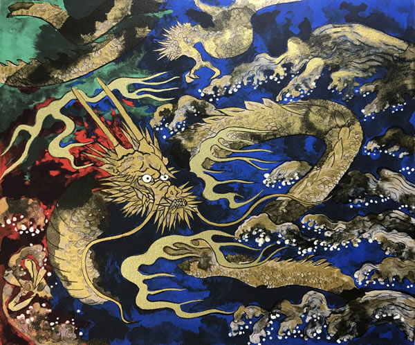 Dragon, lithograph by Reiji HIRAMATSU