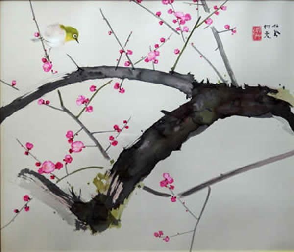 Japanese Plum Blossom paintings and prints by Seiho TAKEUCHI