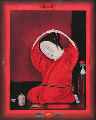 Japanese Kimono paintings and prints by Shinichi SAITO