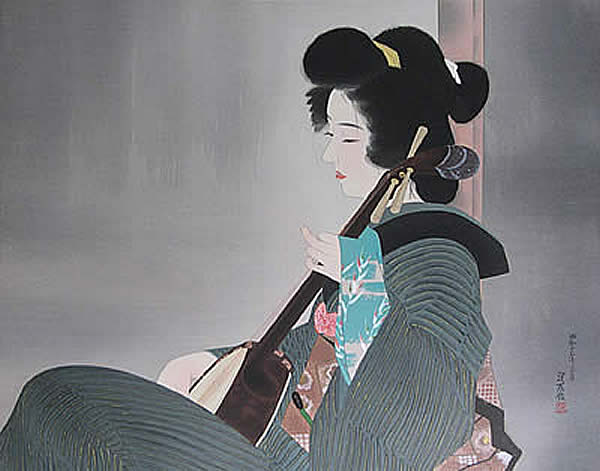 Japanese Music paintings and prints by Shinsui ITO
