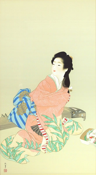 Daughter Miyuki, silkscreen by Shoen UEMURA