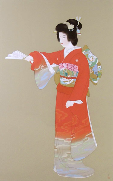 Japanese Dance paintings and prints by Shoen UEMURA