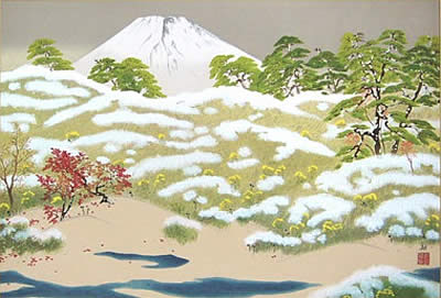 Japanese Maple or Autumn Colors paintings and prints by Taikan YOKOYAMA