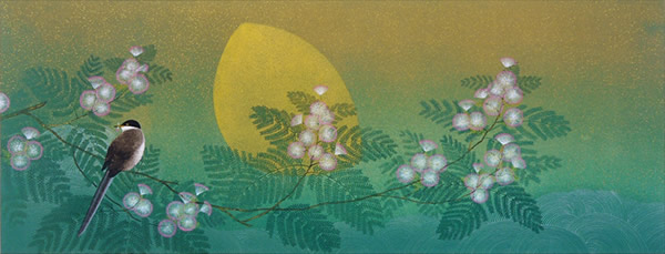 Japanese Moon paintings and prints by Tatsuya ISHIODORI