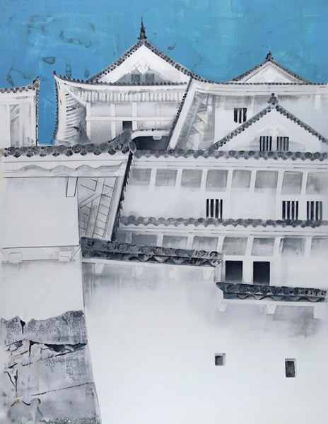Japanese Castle paintings and prints by Togyu OKUMURA
