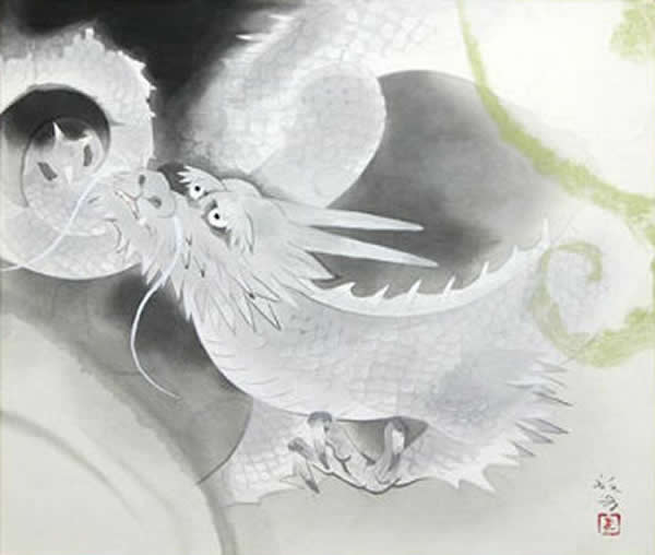 Dragon, lithograph by Toshio MATSUO