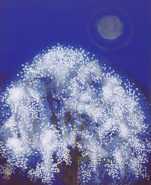 Japanese Moon paintings and prints by Toshio MATSUO