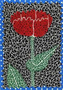 Japanese Floral or Flower paintings and prints by Yayoi KUSAMA