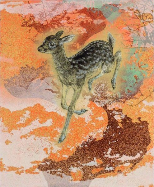 Japanese Deer paintings and prints by Yoshihiro SHIMODA