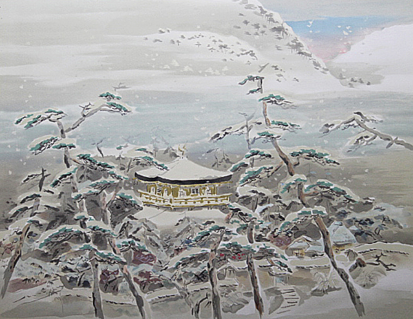 Japanese Snow paintings and prints by Yoson IKEDA
