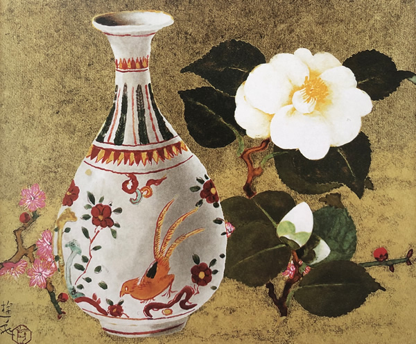 Japanese Camellia paintings and prints by Yuki OGURA
