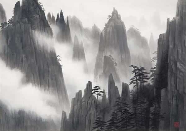 japanese mountain paintings