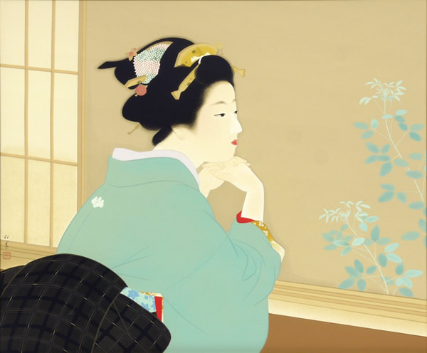 Japanese Bijin-ga or Beautiful Woman paintings and prints - Japanese ...